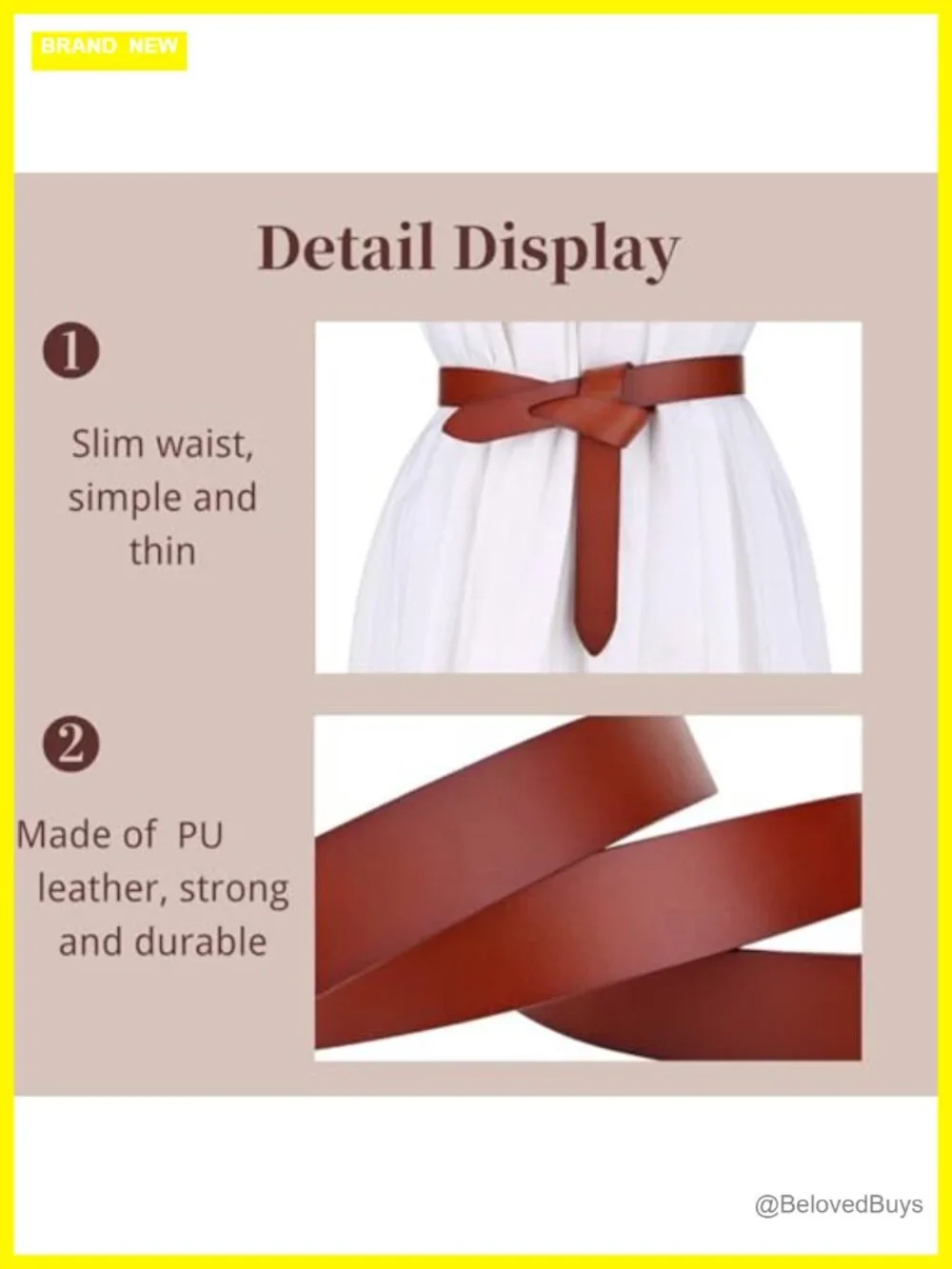 Women Soft Faux Leather Knot Belt Adjustable Tie Waist Belt